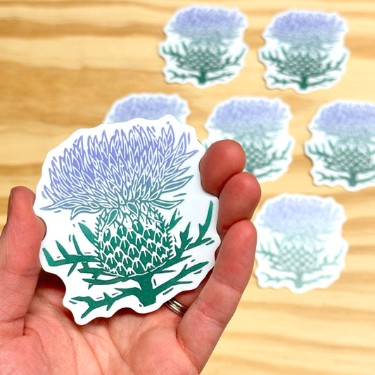 Thistle Flower Sticker - 2.75" Vinyl Sticker