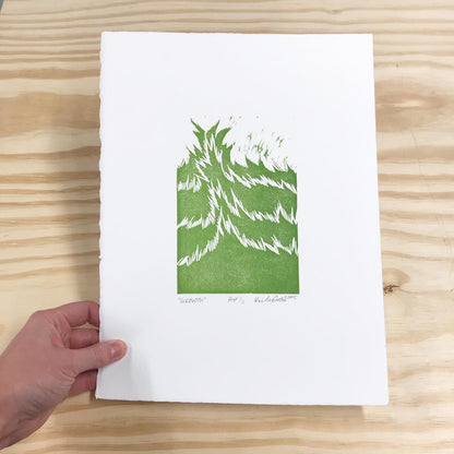 Growth ARTIST PROOFS - woodblock print (9x12”)