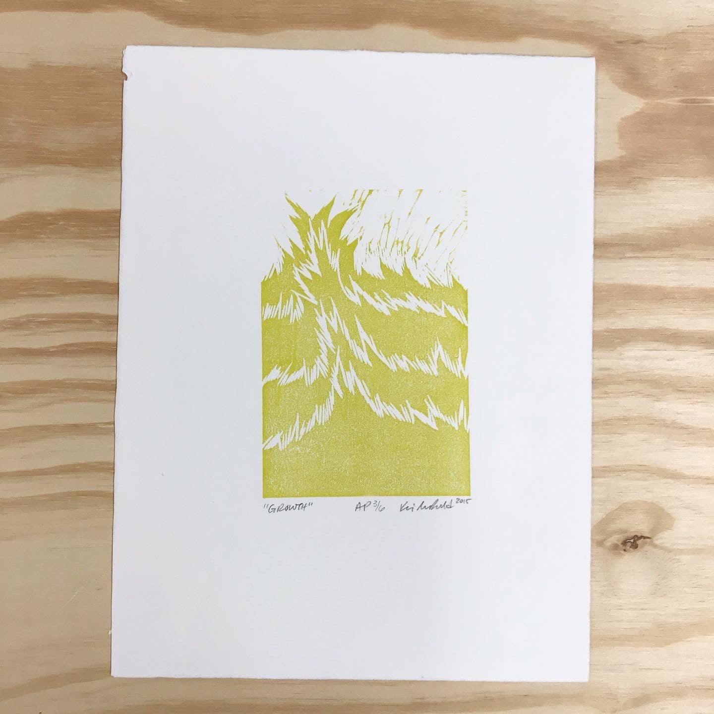 Growth ARTIST PROOFS - woodblock print (9x12”)