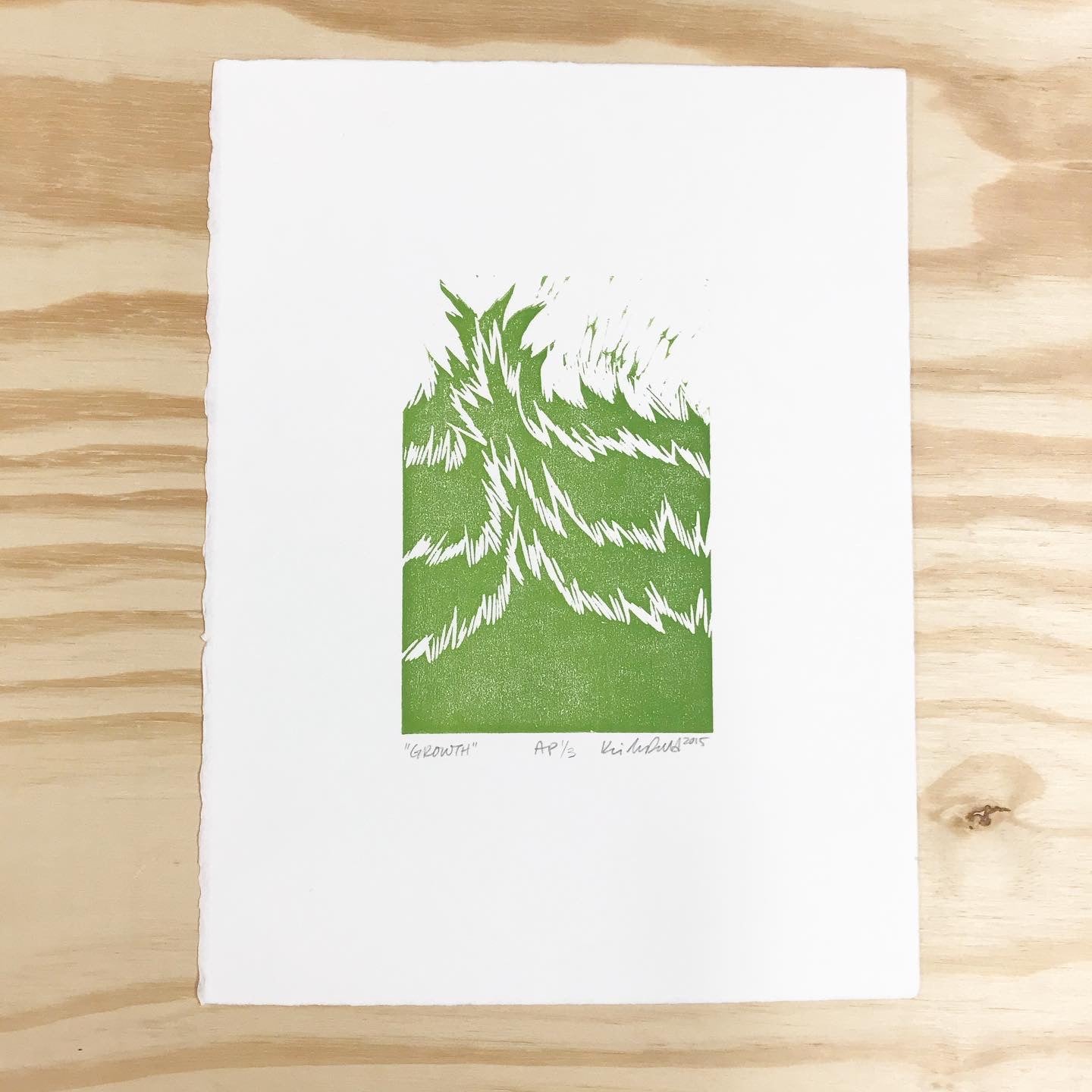 Growth ARTIST PROOFS - woodblock print (9x12”)