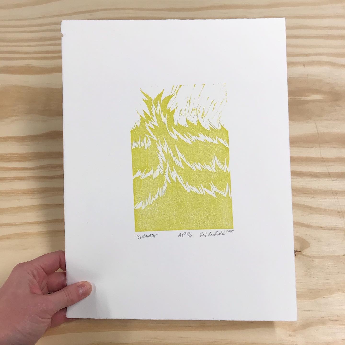 Growth ARTIST PROOFS - woodblock print (9x12”)