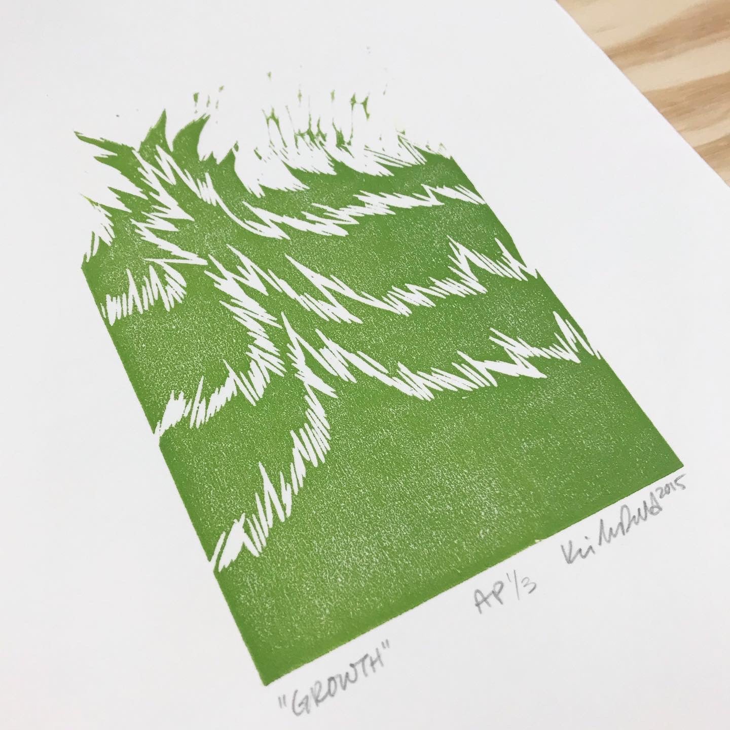 Growth ARTIST PROOFS - woodblock print (9x12”)