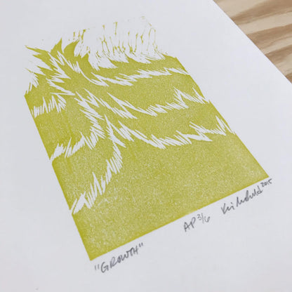 Growth ARTIST PROOFS - woodblock print (9x12”)